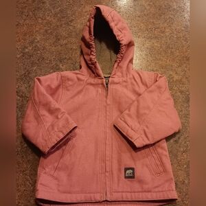 Berne Pink Zip Up Sherpa Lined Coat. Size 12 Month